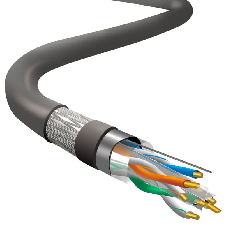 CAT6-SFTP-black-W SyscomX CAT6 SFTP Outdoor Network Cable - Image 1
