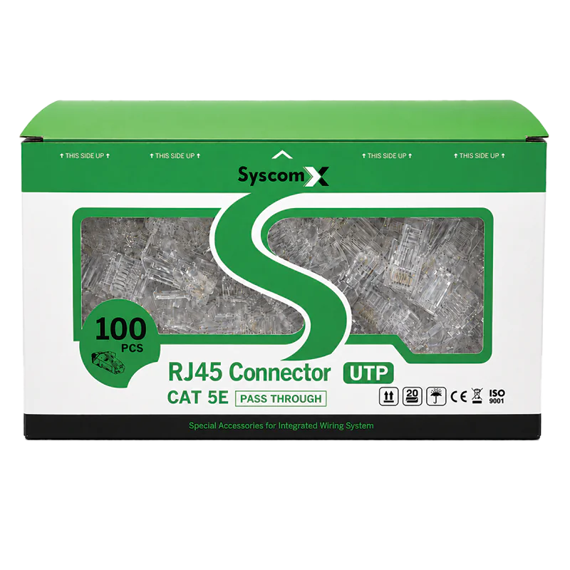 SyscomX RJ45 Connector CAT5E UTP Pass Through - Image 2