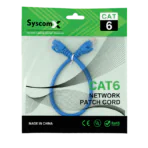 SyscomX CAT6 UTP Patch Cord 0.3 Metter – Blue - الصورة 2