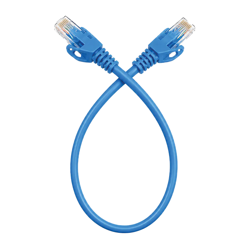 Patch Cord Blue 0.3M SyscomX CAT6 UTP Patch Cord 0.3 Metter – Blue - الصورة 1