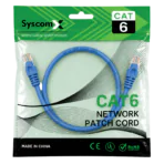 SyscomX CAT6 UTP Patch Cord 0.5 Metter – Blue - الصورة 2