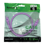 SyscomX CAT6 UTP Patch Cord 0.5 Metter – Purple - الصورة 2