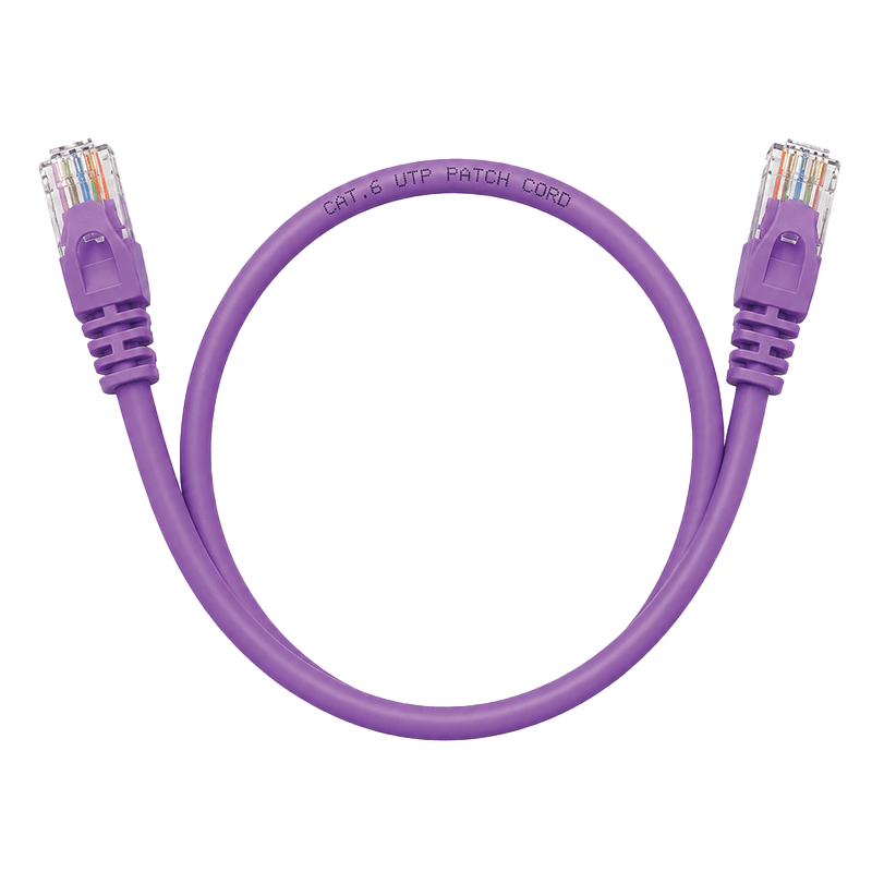 Patch Cord Purpule 0.5M SyscomX CAT6 UTP Patch Cord 0.5 Metter – Purple - الصورة 1