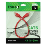 SyscomX CAT6 UTP Patch Cord 0.3 Metter– Red - Image 2