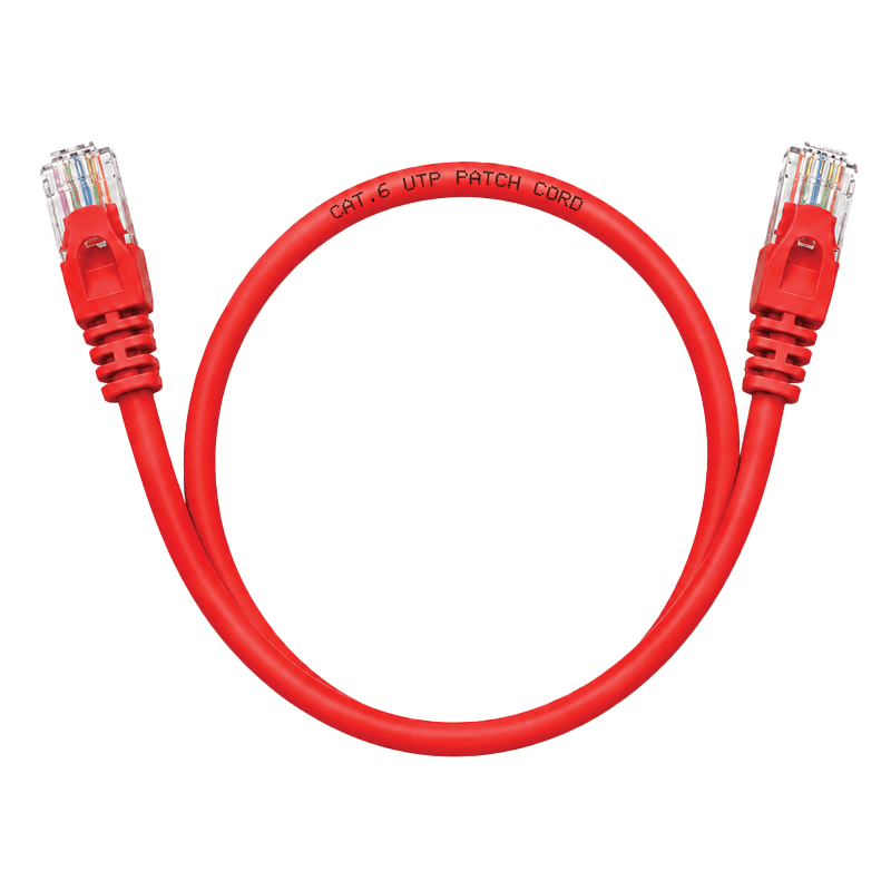 Patch Cord Red 0.5M SyscomX CAT6 UTP Patch Cord 0.5 Metter – Red - الصورة 1