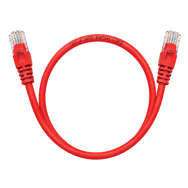 Patch Cord Red 0.5M SyscomX CAT6 UTP Patch Cord 0.5 Metter – Red - Image 1