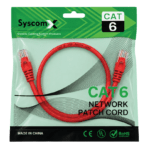 SyscomX CAT6 UTP Patch Cord 0.5 Metter – Red - الصورة 2