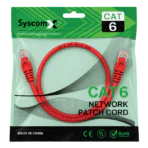 SyscomX CAT6 UTP Patch Cord 0.5 Metter – Red - Image 2