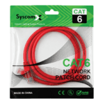 CAT6 UTP Network Patch Cord 1 Meter – Red Color - Image 2