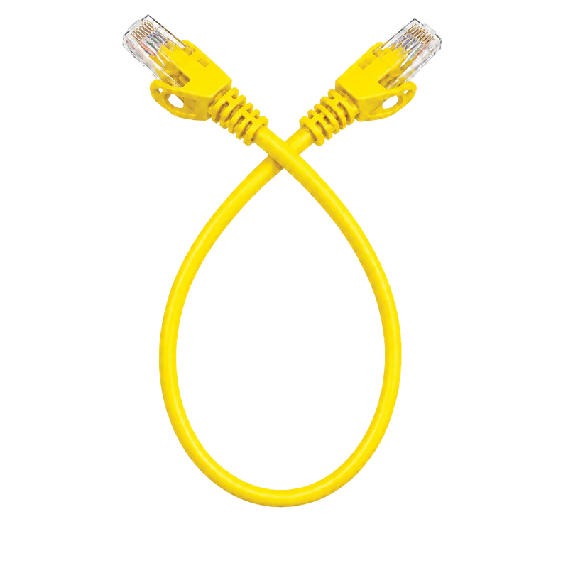 SyscomX CAT6 UTP Patch Cord 0.3 Metter – Yellow - Image 1