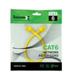 SyscomX CAT6 UTP Patch Cord 0.3 Metter – Yellow - Image 2