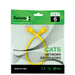 SyscomX CAT6 UTP Patch Cord 0.3 Metter – Yellow - Image 2