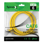CAT6 UTP Network Patch Cord 1 Meter – Yellow Color - Image 2